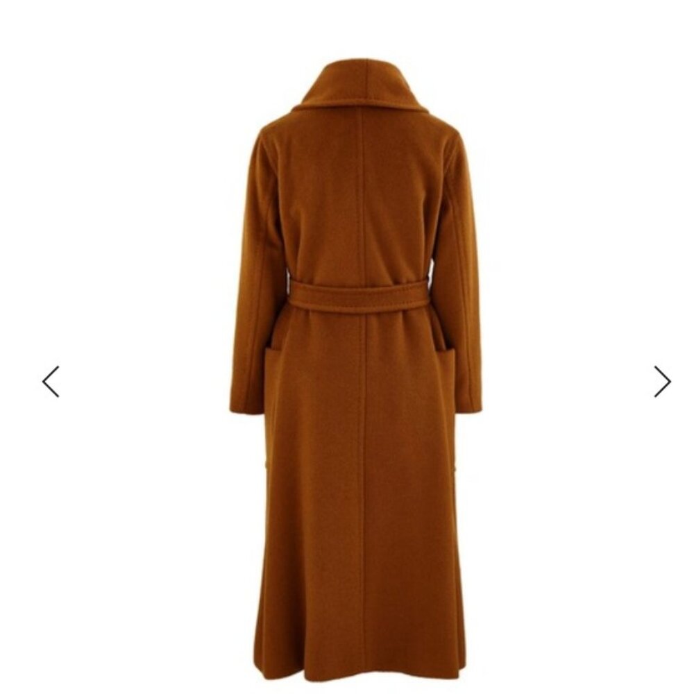 Max Mara Camel Hair Shawl Collar Coat in Tobacco NWT - Picture 3 of 3